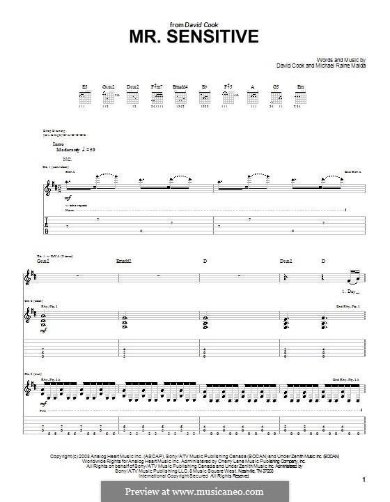 Mr. Sensitive: Para guitarra com guia by Raine Maida