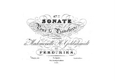 Piano Sonata No.47, Op.114: Piano Sonata No.47 by Ferdinand Ries