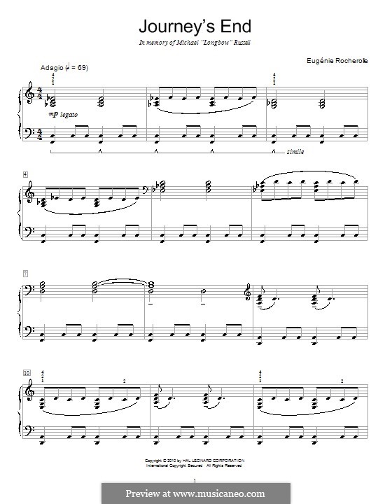 Journey's End: Para Piano by Eugénie Rocherolle