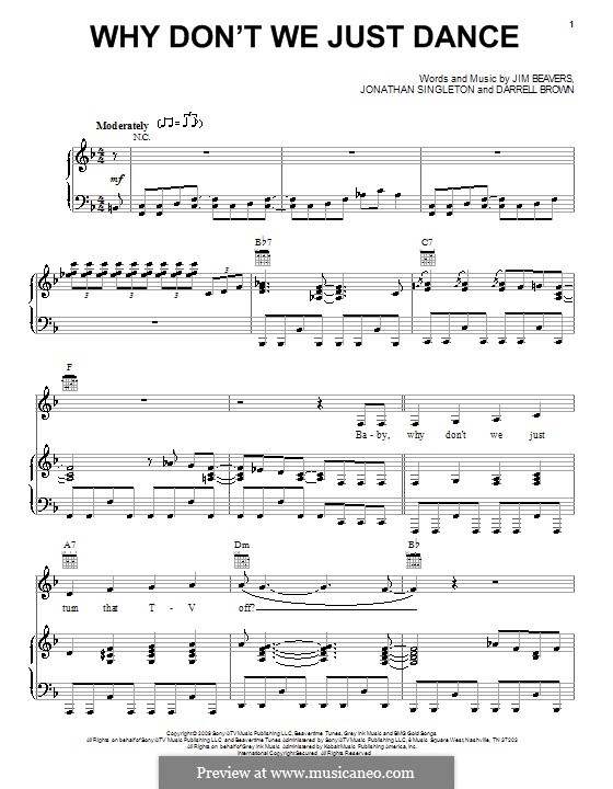 Why Don't We Just Dance (Josh Turner): Para vocais e piano (ou Guitarra) by Darrell Brown, Jim Beavers, Jonathan Singleton