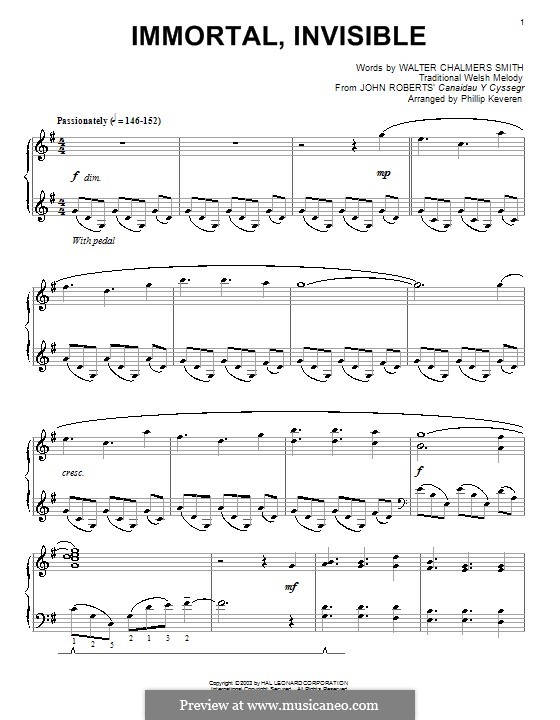 Immortal, Invisible: Para Piano by folklore