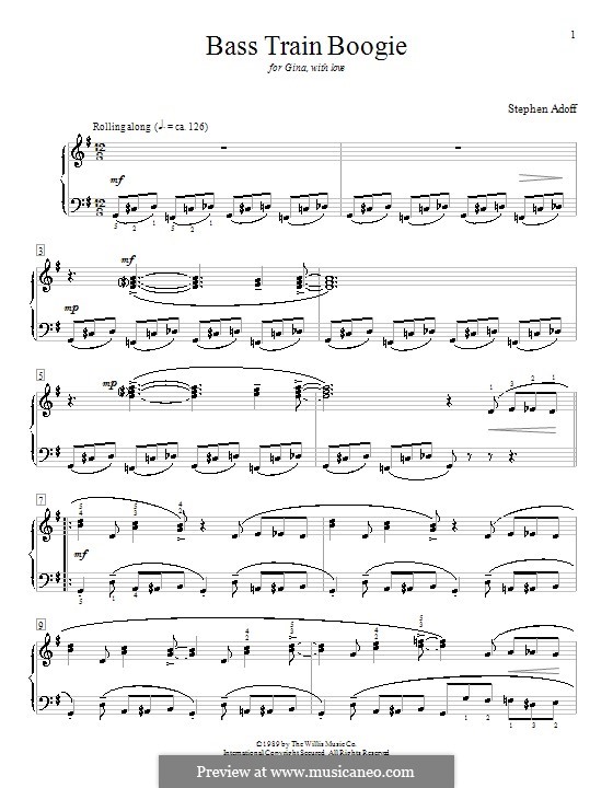 Bass Train Boogie: Para Piano by Stephen Adoff