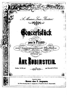 Concert Piece in A Flat Major, Op.113: dois pianos de quatro mãos by Anton Rubinstein