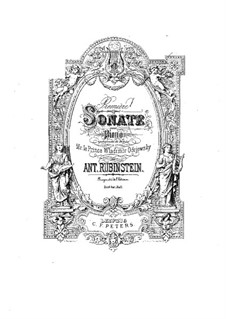 Sonata for Piano No.1 in E Major, Op.12: para um único musico (Editado por H. Bulow) by Anton Rubinstein
