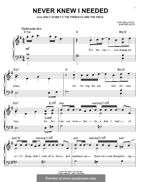 Never Knew I Needed: Facil para o piano by Ne-Yo