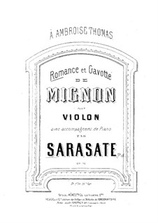 Romance and Gavotte, for Violin and Piano: Romance and Gavotte, for Violin and Piano by Ambroise Thomas