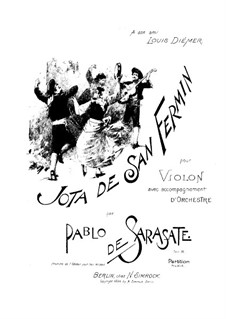 Jota de San Fermin, Op.36: Jota de San Fermin by Pablo de Sarasate