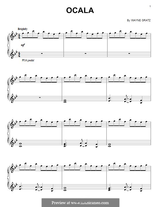 Ocala: Para Piano by Wayne Gratz