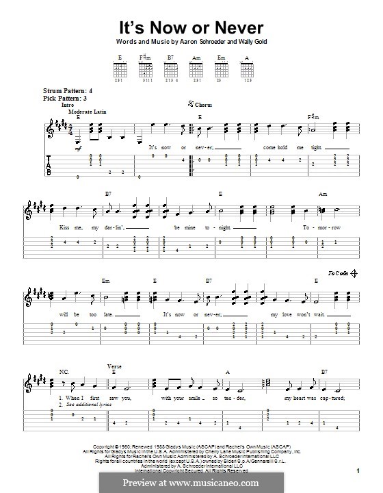 It's Now or Never (Elvis Presley): Para guitarra (versão facil) by Eduardo di Capua, Aaron Schroeder, Wally Gold