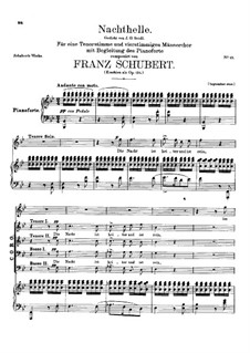 Nachthelle (Night Brightness), D.892 Op.134: Nachthelle (Night Brightness) by Franz Schubert