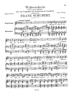 Widerschein (Reflection), D.949: Widerschein (Reflection) by Franz Schubert