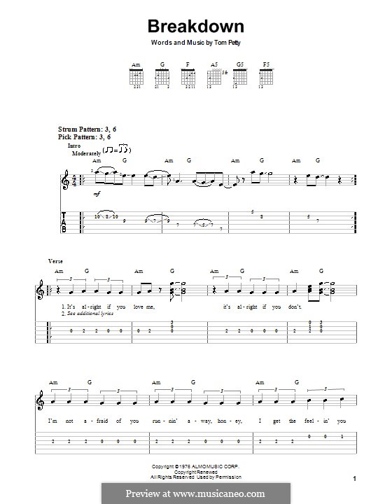 Breakdown: Para guitarra (versão facil) by Tom Petty