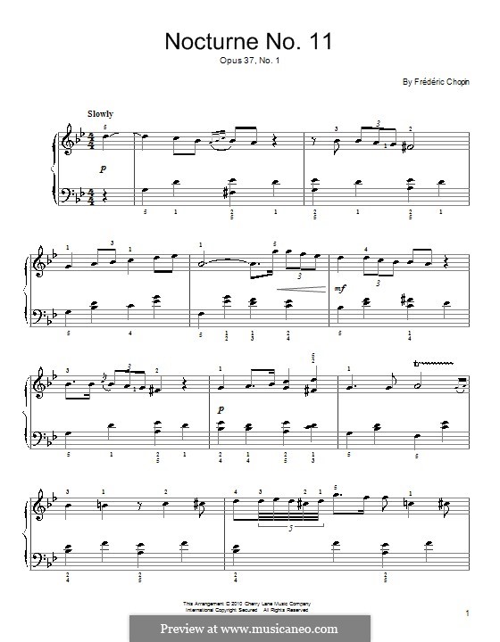 Nocturnes, Op.37: No.1 em G menor by Frédéric Chopin