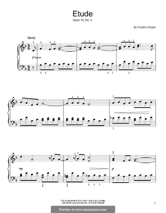 No.3 in E Major: facil Para piano(F maior) by Frédéric Chopin