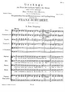 Gesänge zur Feier des heiligen Opfers der Messe, D.872: Partitur by Franz Schubert