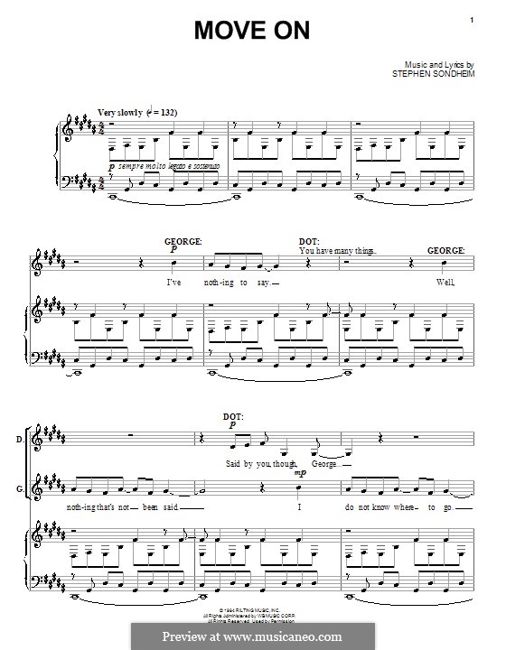 Move on: Para vocais e piano (ou Guitarra) by Stephen Sondheim