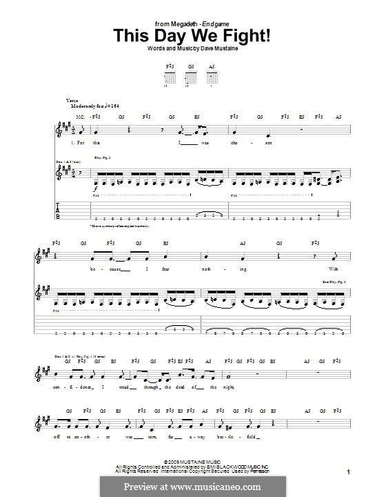 This Day We Fight! (Megadeth): Para guitarra com guia by Dave Mustaine