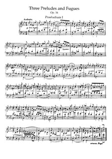 Three Preludes and Fugues, Op.16: Para Piano by Clara Schumann