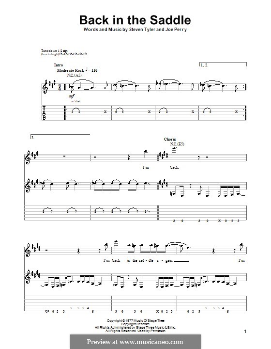 Back in the Saddle (Aerosmith): Para guitarra com guia by Joe Perry, Steven Tyler
