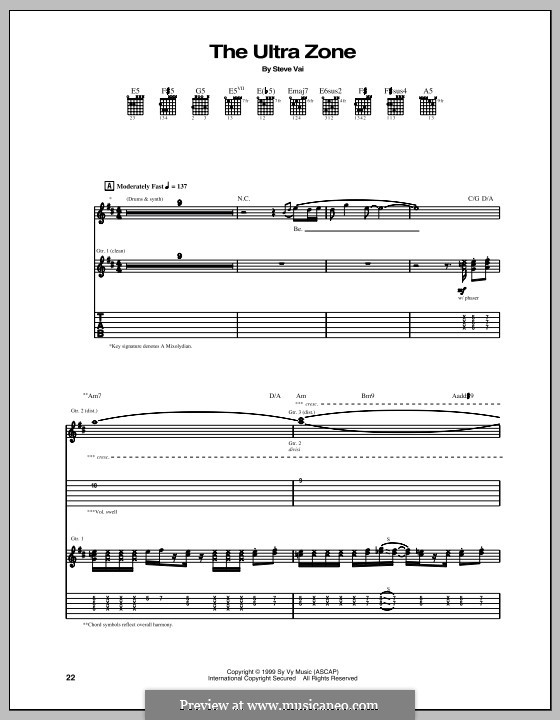 The Ultra Zone: Para guitarra com guia by Steve Vai
