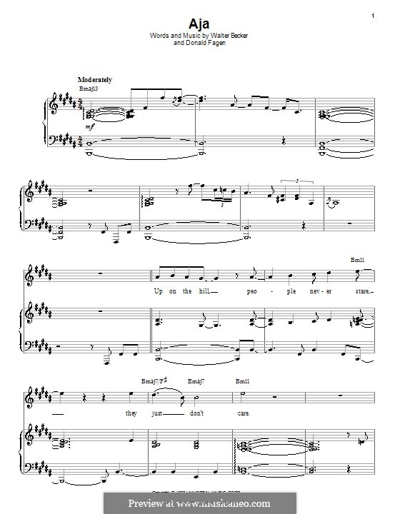 Aja (Steely Dan): Para vocais e piano (ou Guitarra) by Donald Fagen, Walter Becker