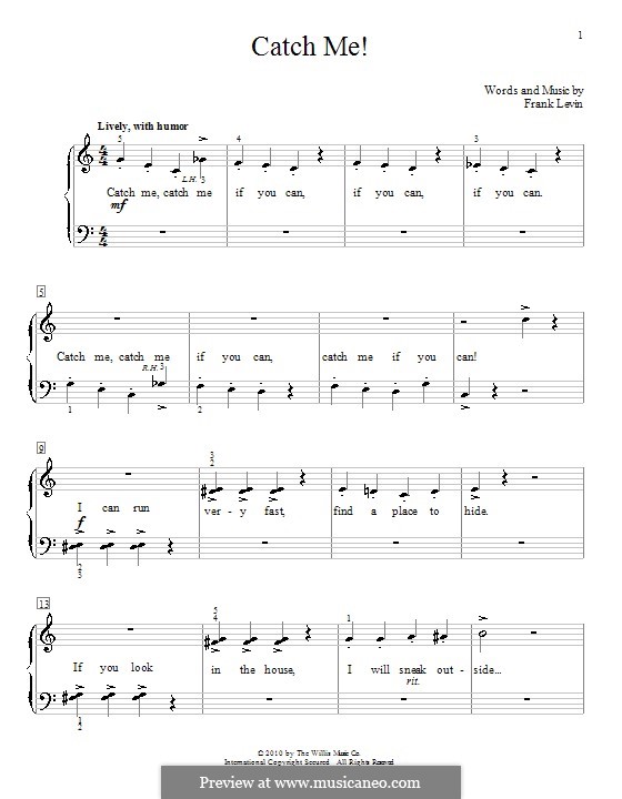 Catch Me!: Para Piano by Frank Levin