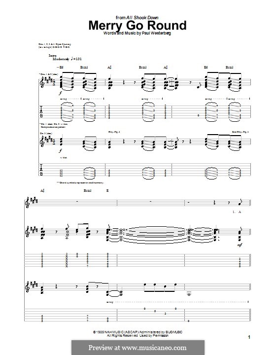 Merry Go Round (The Replacements): Para guitarra com guia by Paul Westerberg