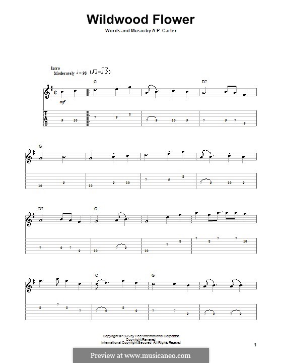 Wildwood Flower (The Carter Family) por A. Carter Partituras on músicaNeo