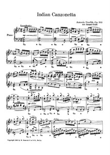 Sonatina for Violin and Piano in G Major, B.183 Op.100: movimento II, versão para piano by Antonín Dvořák