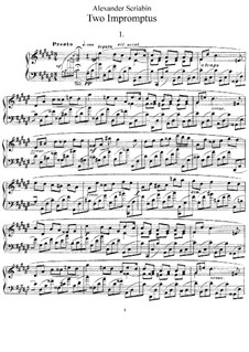 Two Impromptus, Op.12: Para Piano by Alexander Scriabin