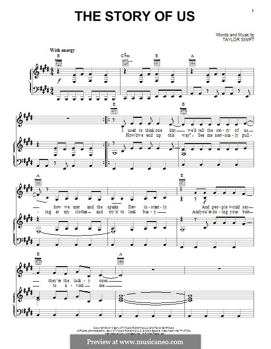 The Story of Us: Para vocais e piano (ou Guitarra) by Taylor Swift
