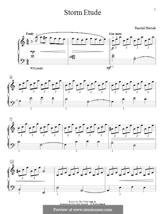 Storm Etude: Para Piano by Randall Hartsell