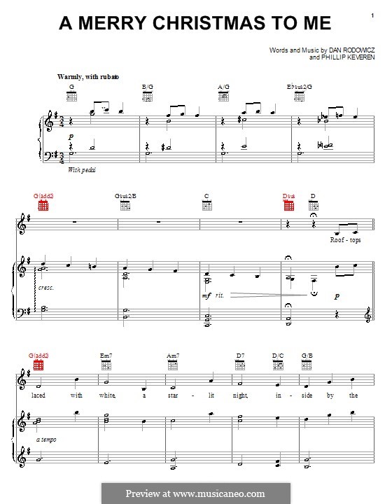 A Merry Christmas To Me: Para vocais e piano (ou Guitarra) by Daniel Martin Rodowicz