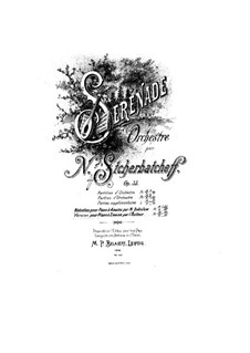Serenade for Orchestra, Op.33: arranjo para piano by Nikolai Shcherbachov