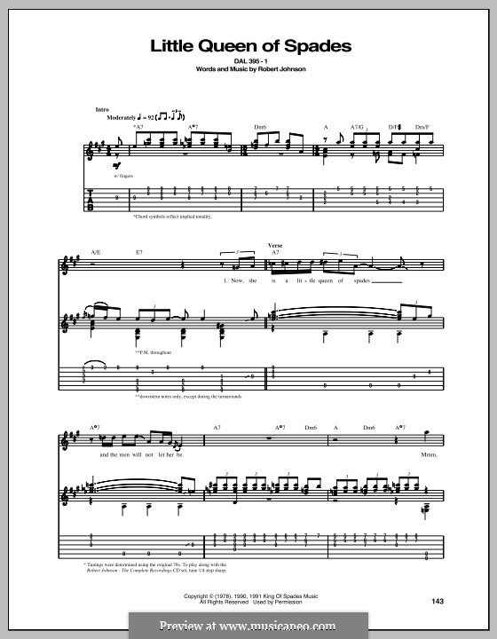 Little Queen of Spades (Eric Clapton): Para guitarra com guia by Robert Leroy Johnson