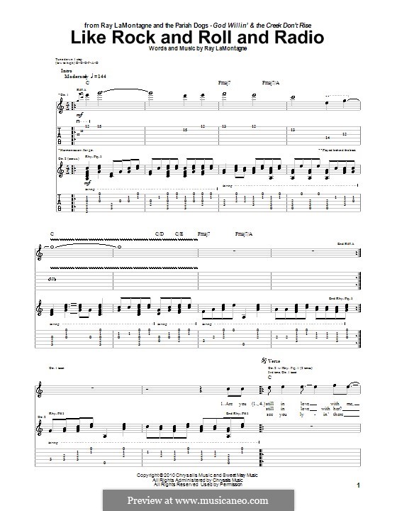 Like Rock and Roll and Radio (Ray LaMontagne and The Pariah Dogs): Para guitarra com guia by Ray LaMontagne