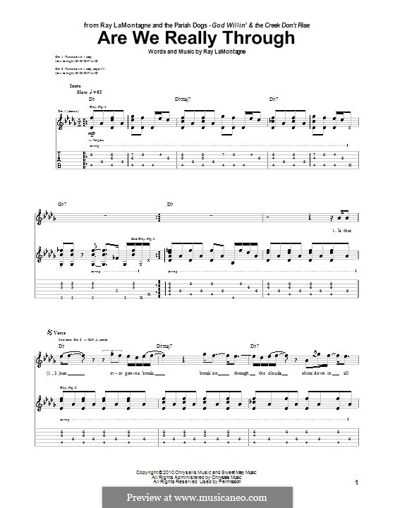 Are We Really Through: Para guitarra com guia by Ray LaMontagne