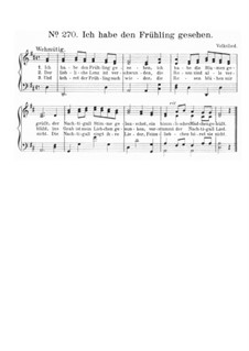 Ich habe den Frühling gesehen: Partitura Piano-vocal by Friedrich Silcher