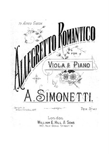 Romantic Allegretto for Viola and Piano: Romantic Allegretto for Viola and Piano by Achille Simonetti