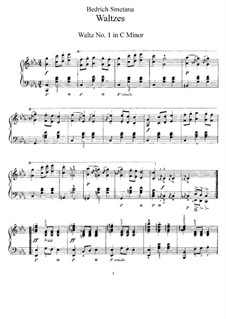 Pět Valčíky (Five Waltzes), T.22: Para Piano by Bedřich Smetana