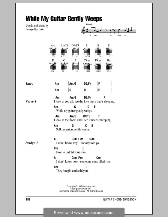 Letra Y Acordes De While My Guitar Gently Weeps