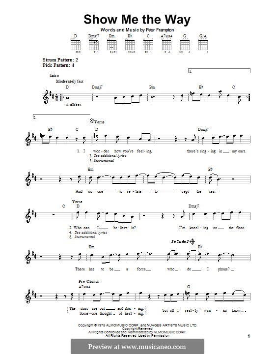 Show Me the Way: Para guitarra (versão facil) by Peter Frampton