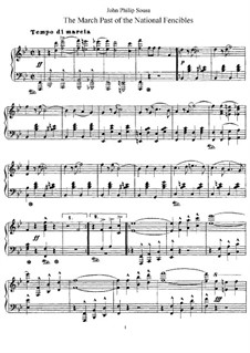 The March Past of the National Fencibles: Para Piano by John Philip Sousa