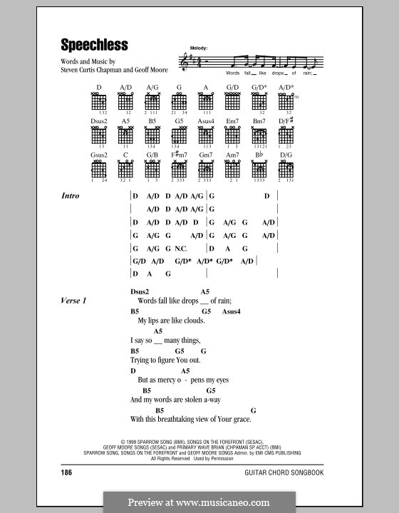 Speechless: Letras e Acordes (com caixa de acordes) by Geoff Moore