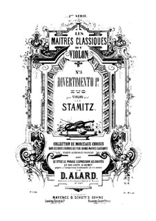 Two Divertissements for Violin: set completo by Johann Wenzel Stamitz