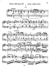 Five Preludes: Five Preludes by Alexei Stanchinsky