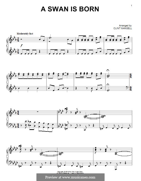 A Swan is Born: Para Piano by Clint Mansell