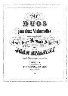 Six Duos for Two Cellos: Six Duos for Two Cellos by Jan Stiastny