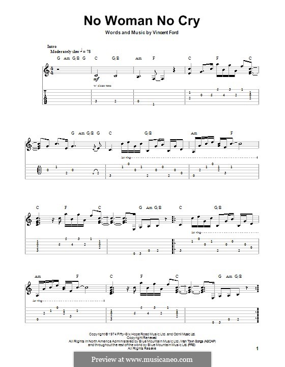 No Woman No Cry (Bob Marley): Para guitarra com guia by Vincent Ford