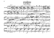 Overture to 'Die Frau Meisterin': para piano de quadro mãos by Franz von Suppé